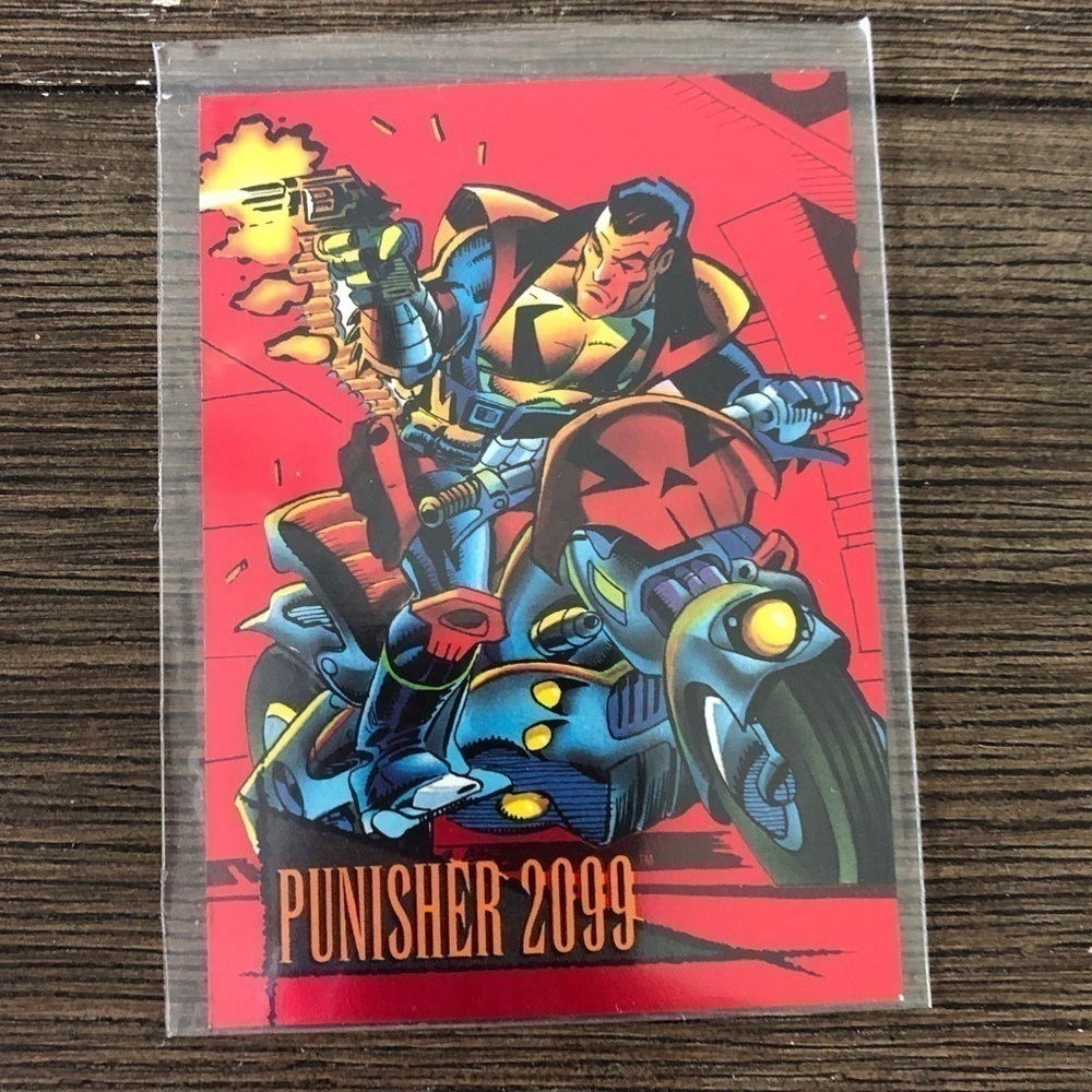 Vintage X-men 1993 trading card: Punisher 2099 #6, rare chase foil